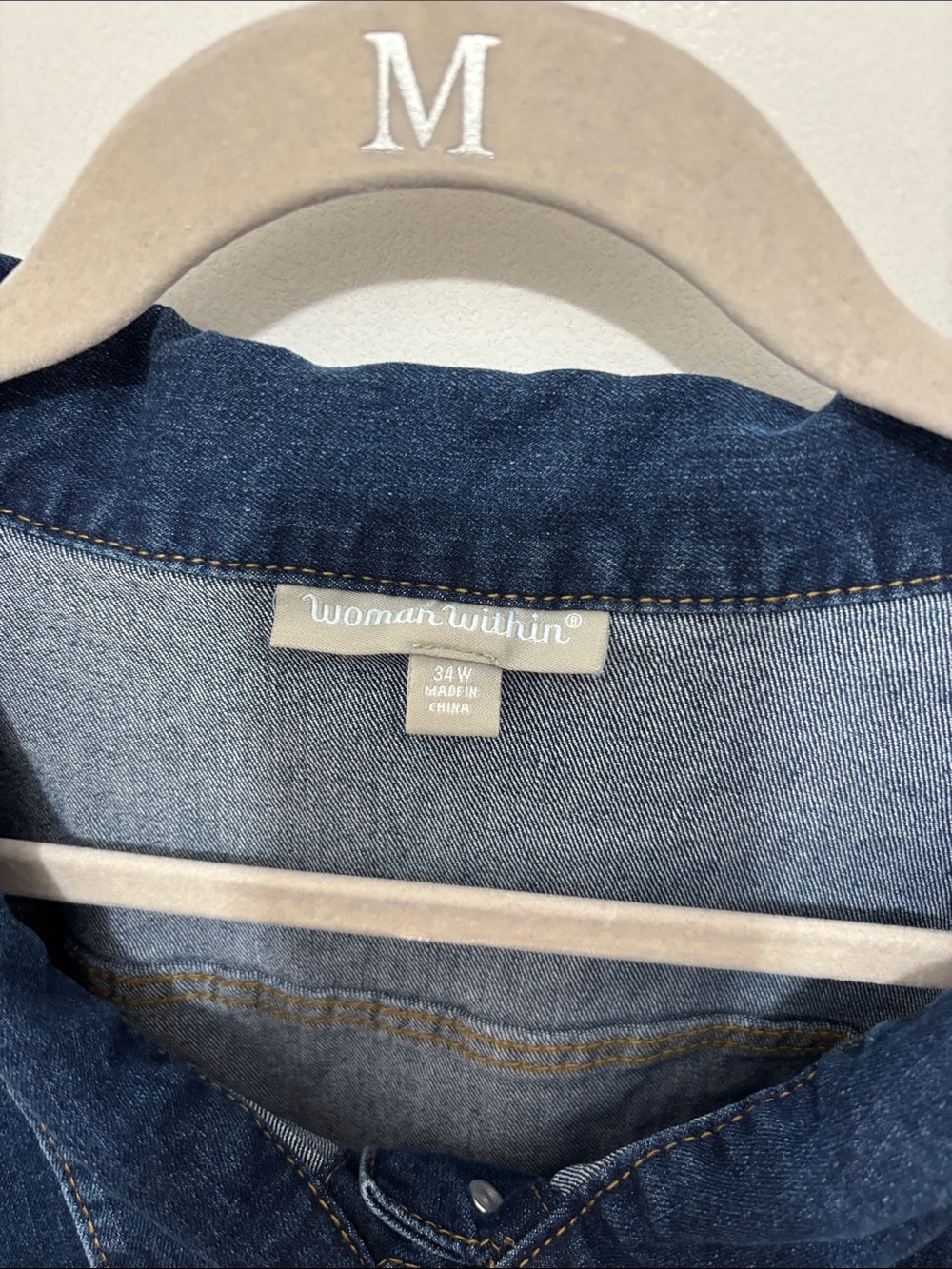 NWOT Woman Within Dark Blue Denim Jacket with Button Front 4X - Picture 2 of 14